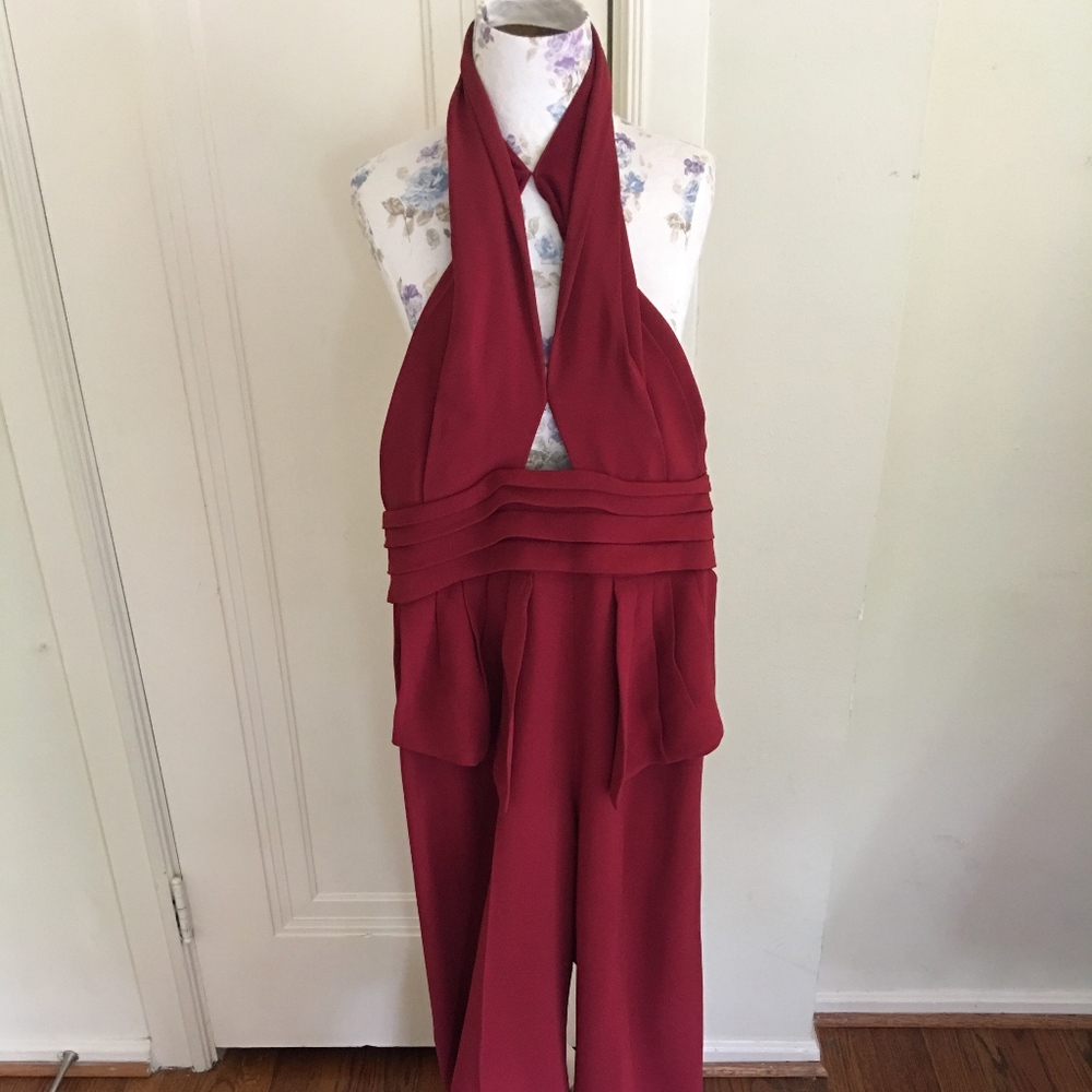Cushnie Et Ochs Red Jumpsuit